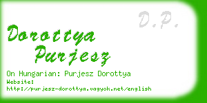 dorottya purjesz business card